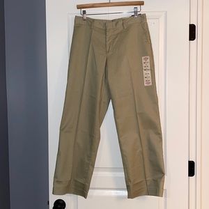 Dickies Casual Pants Khaki Flat Front
